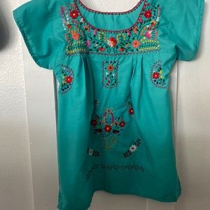 Beautiful Child Mexican Dress with embroidery.